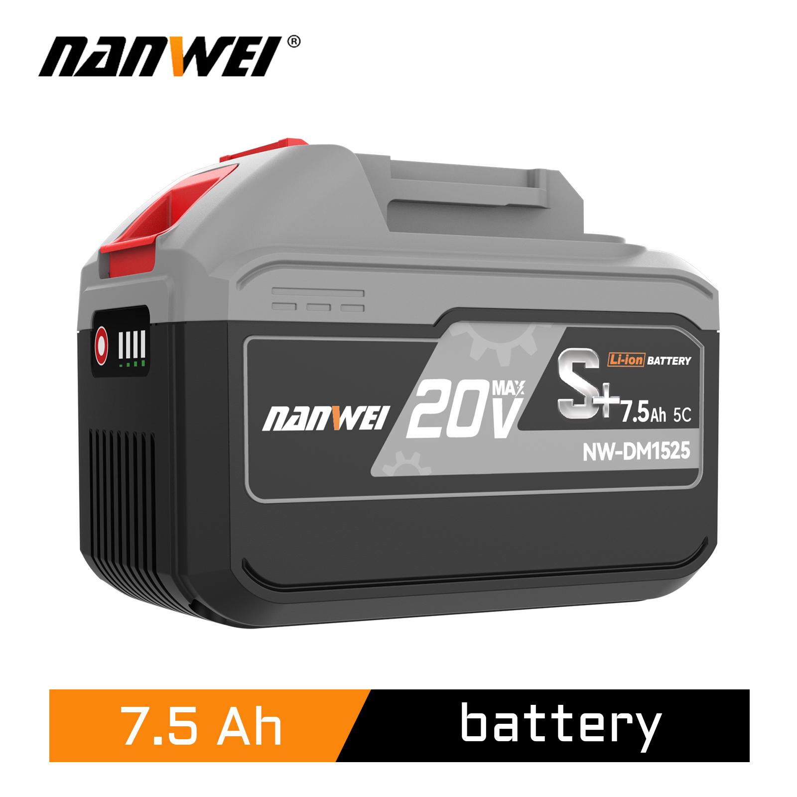 

Литиевая батарея NANWEI 20 В, подходящая для электроинструментов 7.5ah Note the socket