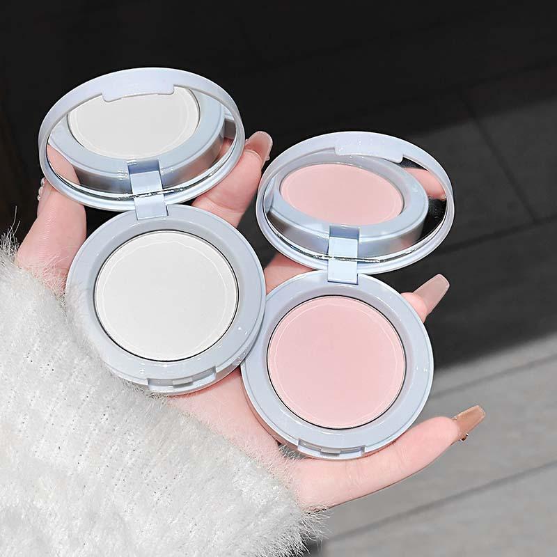 Cappuvini Pressed Powder White Brightening Oil Control Concealer Lasting Natural Face Makeup Setting Powder Waterproof Cosmetic