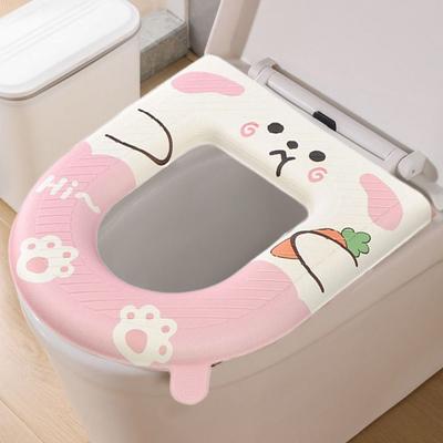 Reusable EVA Toilet Seat Cover With Handle Closestool Mat Cute Toilet Seat Cushion  Bathroom