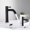 Single Cold Water 304 Stainless Steel Black Bathroom Vanity Top with Undermount Basin and Faucet
