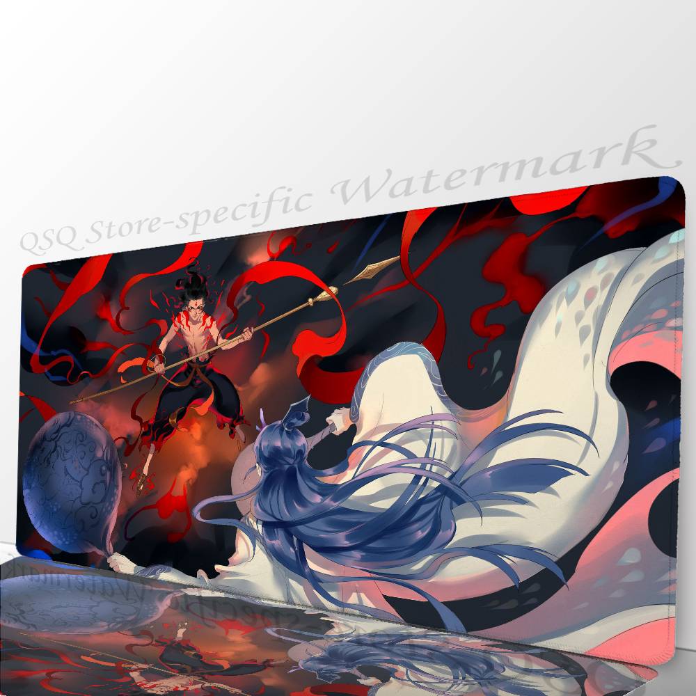 Nezha Movie Animation Mousepad Mouse Mat Desk Mat With Pad Gaming Accessories Prime Gaming XXL Keyboard Pad Padding Mat