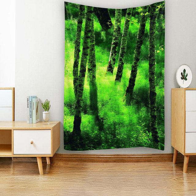 Natural landscape printed tapestry wall decoration hippie psychedelic bohemian room aesthetic art decorative hanging cloth
