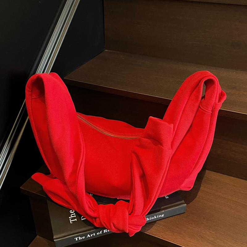 Persalized Sleeve Lace-up Crossbody Bag Women Large Capacity Commuting One Shoulder Bags Casual Versatile Travel Underarm Pack