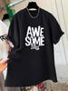 Damen T-Shirt 2026 Sommer Koreanischer Stil Lockerer Schnitt Gebürstete Baumwolle Kurzarm