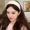 Vertical Thread Sponge Wide Headband Spring Summer High Cranial Top Slim Face Sweet Versatile Women Hair Hoop