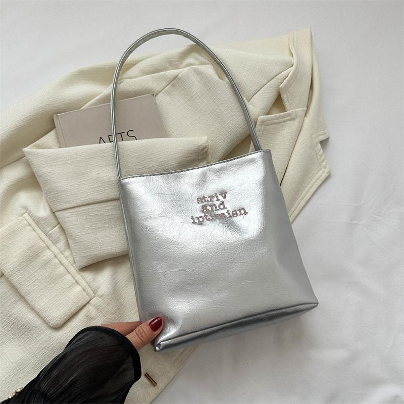 Stylish Vintage Pu Bucket Bag Trendy Large Capacity Shoulder Bag For Women 2023