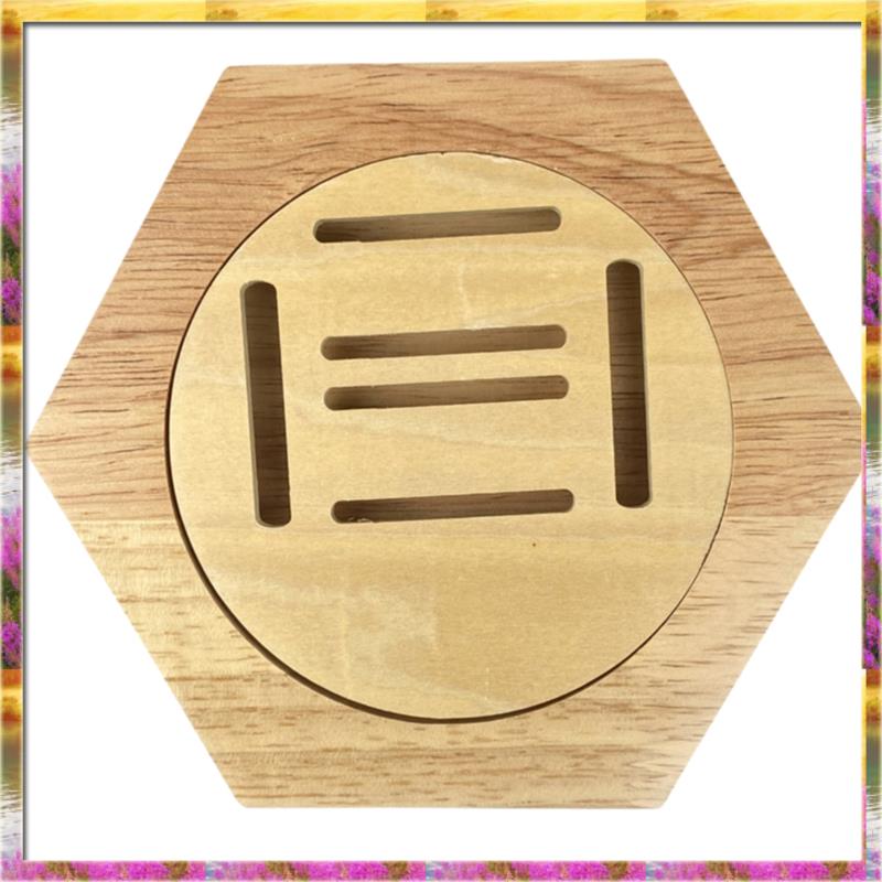 Aug. Simple Wooden Medal Rack 8PCS Hexagonal Wall Mount Decoration For Bedroom Living Room Storage