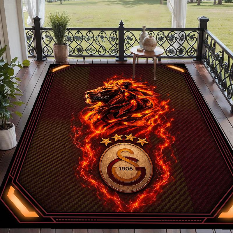 Soft Floor Carpet Galatasaray FC Pattern Area Rug Decorative Mat For Home Room Decoration