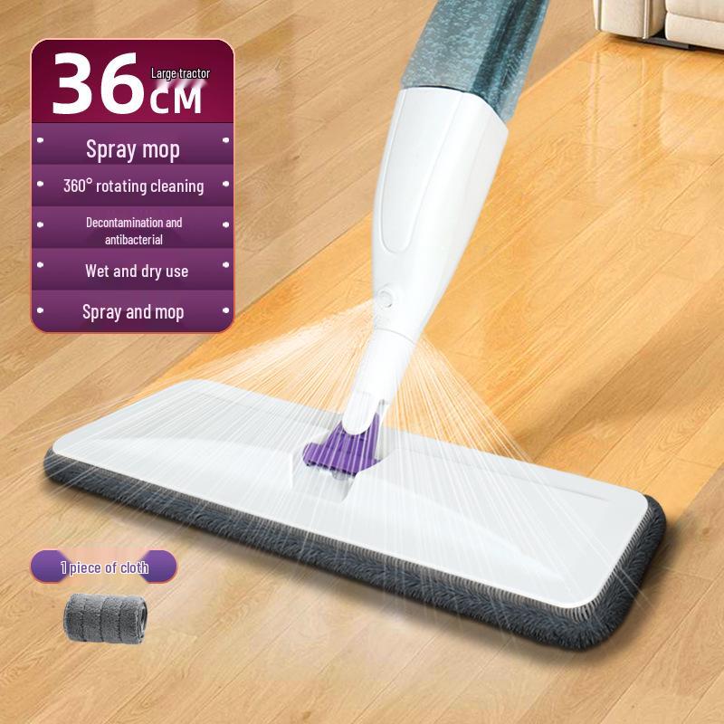 Dual-Use Spray Mop: Large Flat Mop for Wet & Dry Floor Cleaning