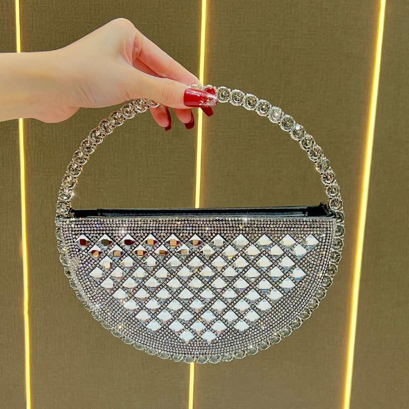 Diamond-encrusted Handbag, Lady's Water Drop Ball Bag, French-style Formal Dress Bag, Crossbody Bag