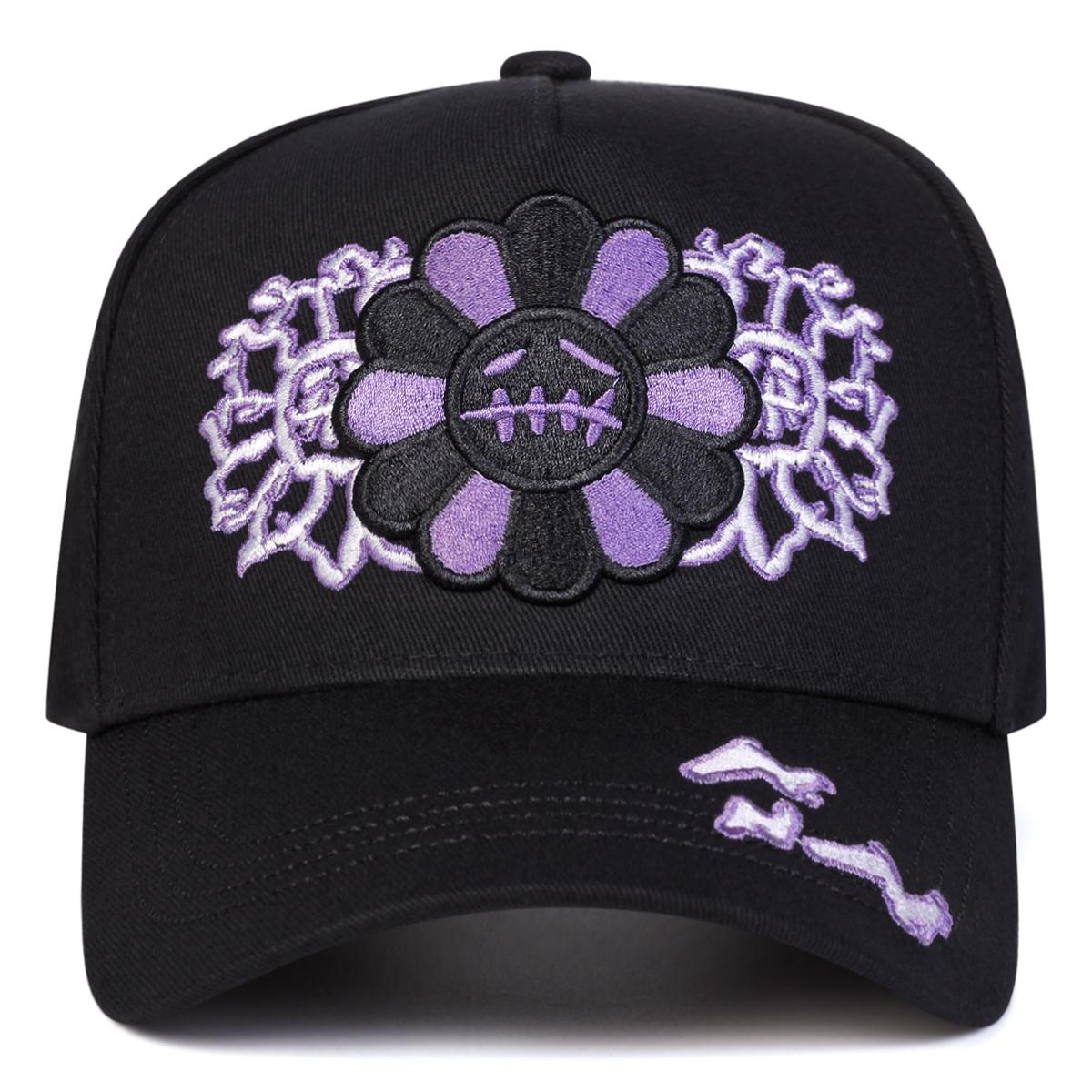 

Unisex Sunflower Embroidery Baseball Caps Spring Autumn Outdoor Adjustable Casual Hats Sunscreen Hat Sports Cap