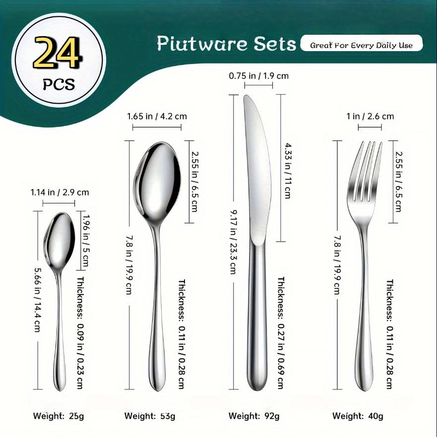 24Stainless steel cutlery set - Mirror-polished fork  knife  and spoon set  Suitable for home use  Hotel Weddings and banquets Dishwasher