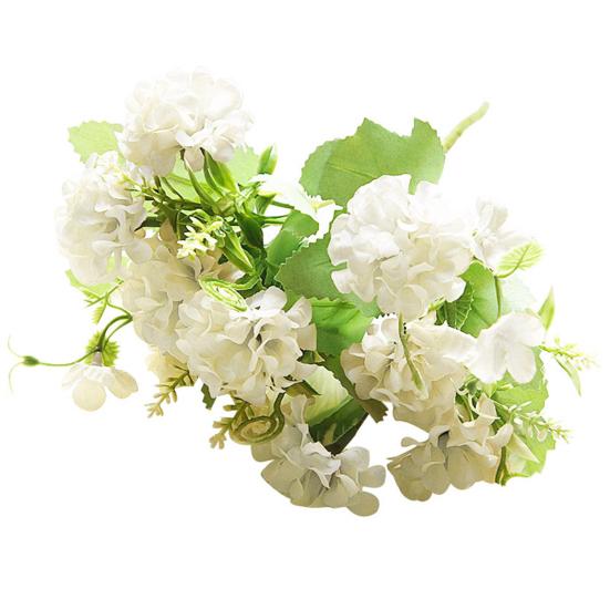 

Цветочный горшок многоразовый яркий подарок красочный искусственный букет цветов для сада, офиса, кофейни белый