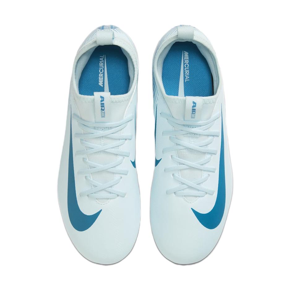 New Nike Assassin Series Slip Resistant Breathable Low Top Kids' Soccer Shoes White Blue Kids' FQ8403-400