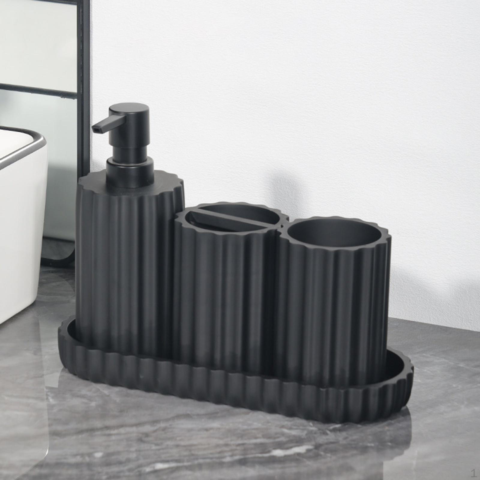 

4 предмета, аксессуары для ванной комнаты, стакан для ополаскивателя рта, новоселье, подарочный декоративный дозатор мыла чёрный