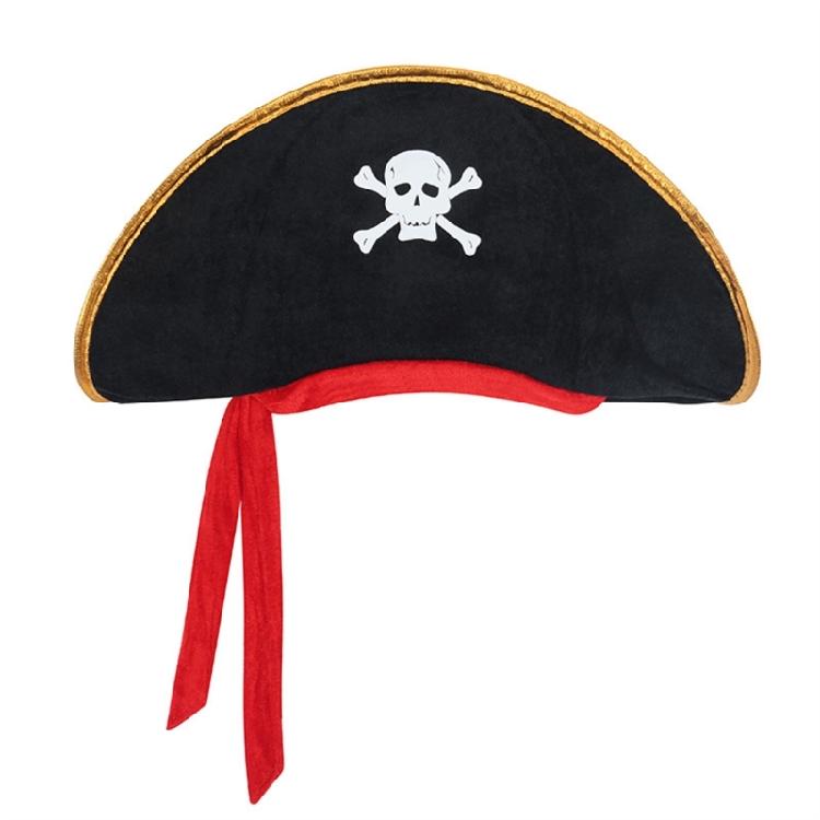 Pirate Hair Hoop Hat EyePatch Kerchief Set for Halloween, Ship themed Parties