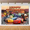 Disney Pixar Cars Lightning Mcqueen photo background for birthday party, studio photo background for kids, babies and baby welcome parties, AS41