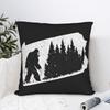 Bigfoot Hiking Illustration Printed Pillow Cover Morden Pillow Case For Office Car Home Decor Graphic Pillowcases Present