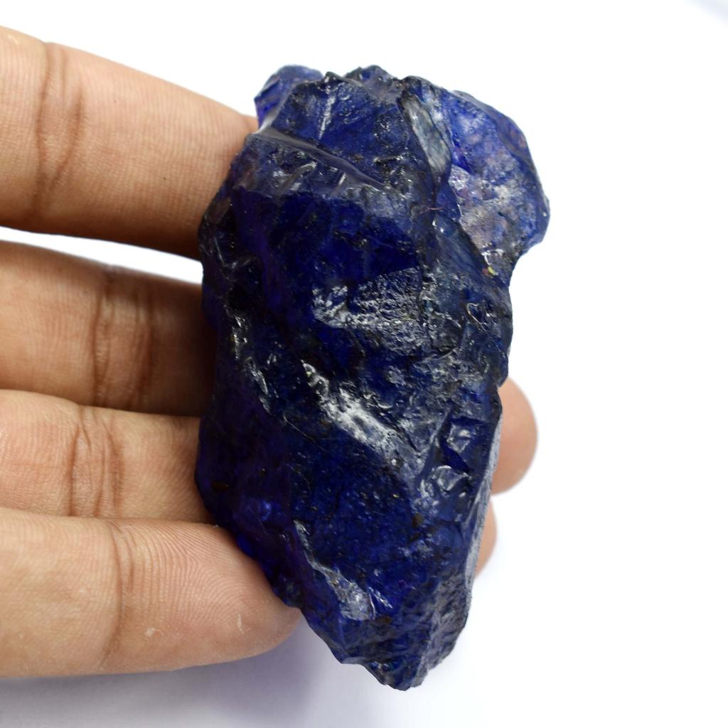 Natural Sapphire Blue Rough Uncut Huge Size 382.50 Ct CERTIFIED Loose Gemstone AM-74