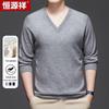 Hengyuanxiang Men's Pure Cashmere V-Neck Sweater YKR016005