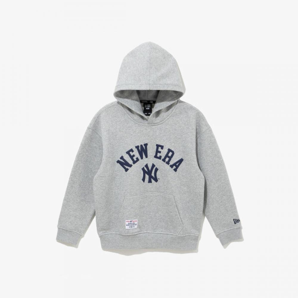 New Era Kids Mlb New York Yankees Logo Hoodie Heather Gray Grey/160