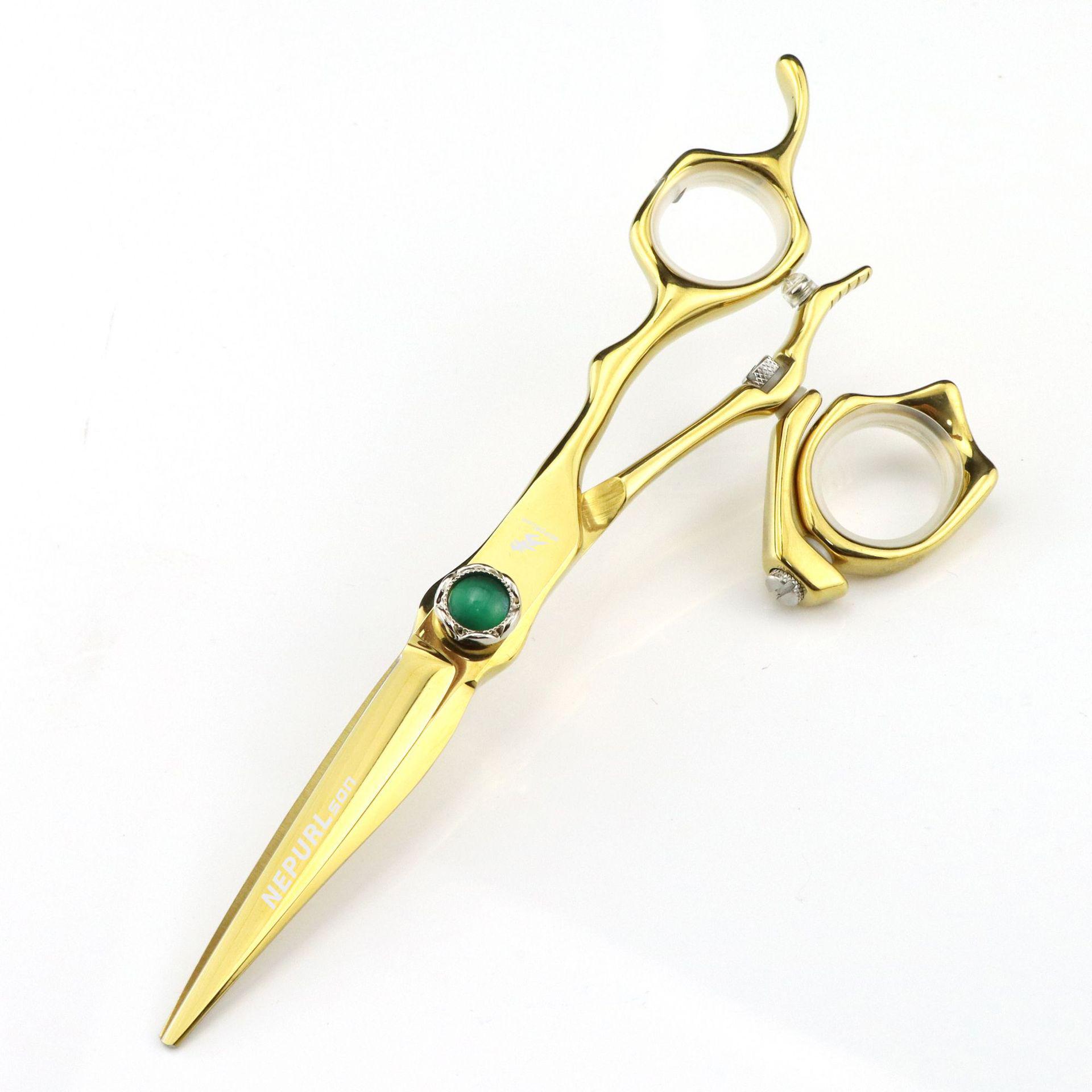 Napson Gold 6.0  Swivel Hairdressing & Barber Scissors Set (Straight & Thinning)