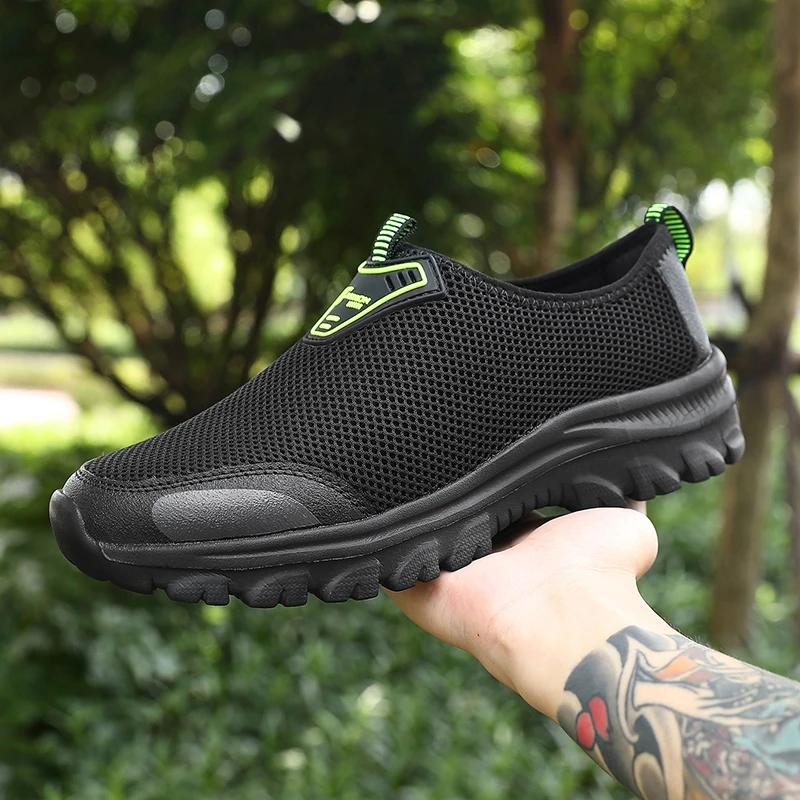 Men's Non Lace Up Sleeve Shoes Are Convenient Lightweight Breathable Fashionable Comfortable Non Slip Sole Walking  Casual Shoes