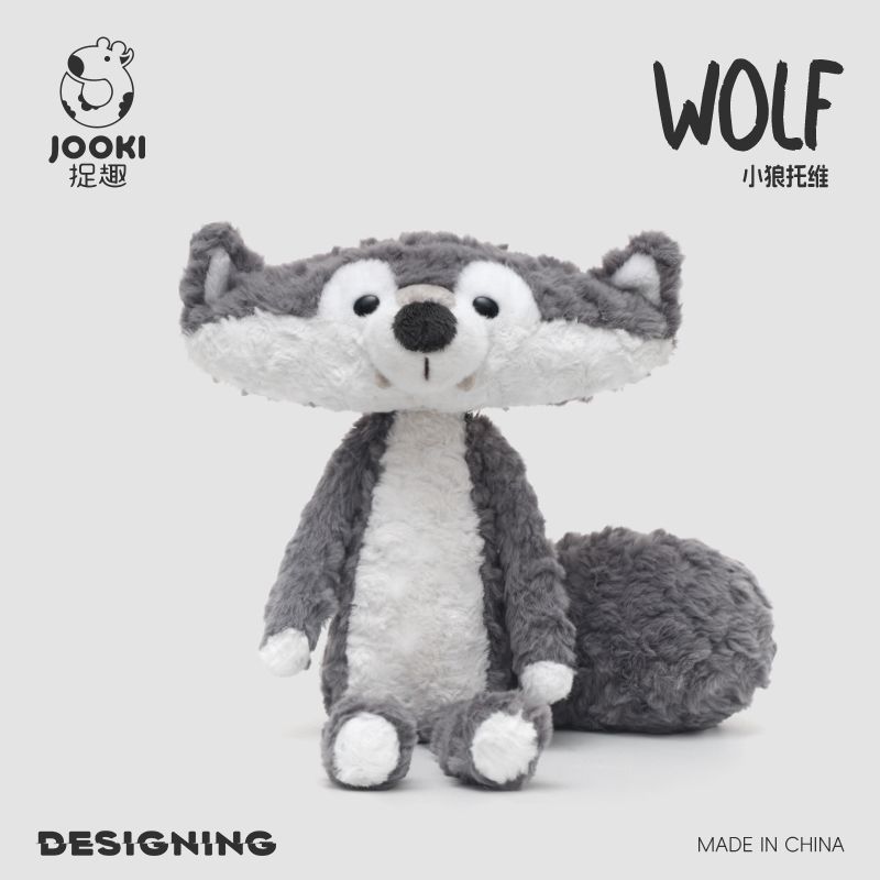 Doll New Little Gray Wolf Plush Toy Doll Gray Wolf Cute Doll Children's Doll