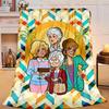 1 Stück Goldene Dame Freundschaft Flanelldecke Geschenk, Geeignet für Männer und Frauen, Weich, Ideal für Betten und Sofa, Geburtstags- oder Weihnachtsgeschenk