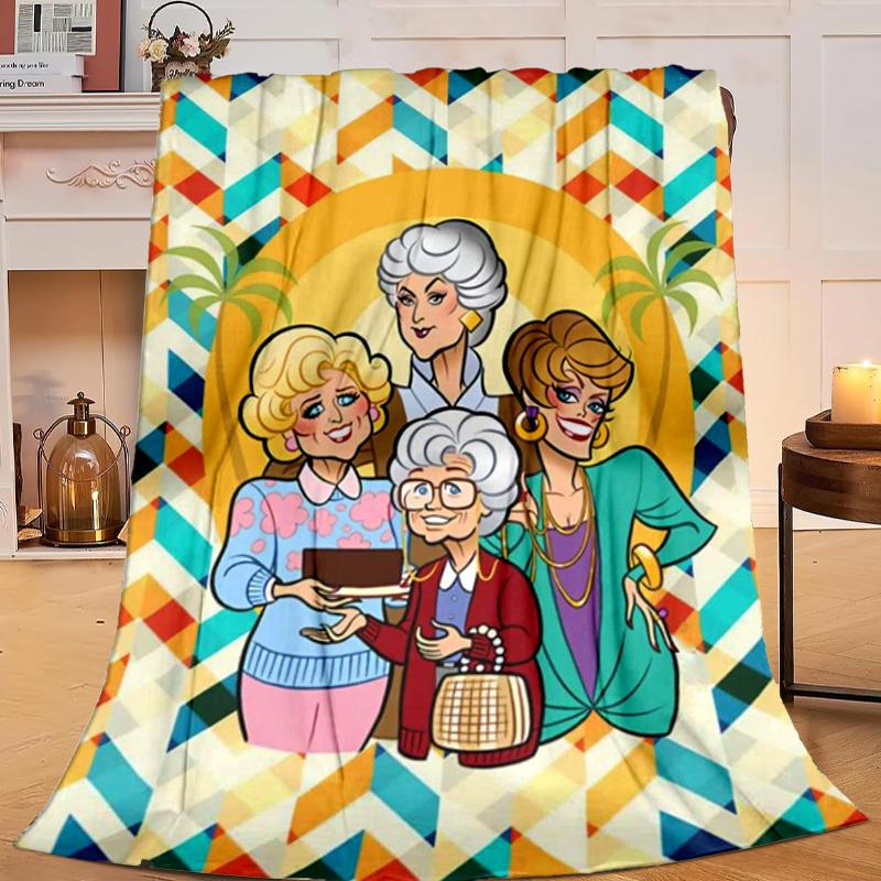 1 Stück Goldene Dame Freundschaft Flanelldecke Geschenk, Geeignet für Männer und Frauen, Weich, Ideal für Betten und Sofa, Geburtstags- oder Weihnachtsgeschenk