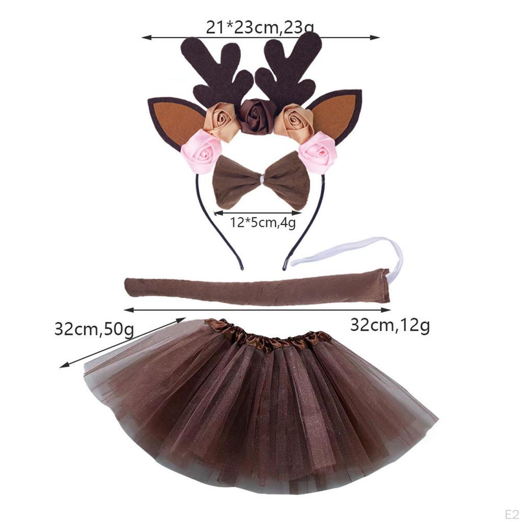 Deer Costume Set with Tutu And Headband for Celebrations