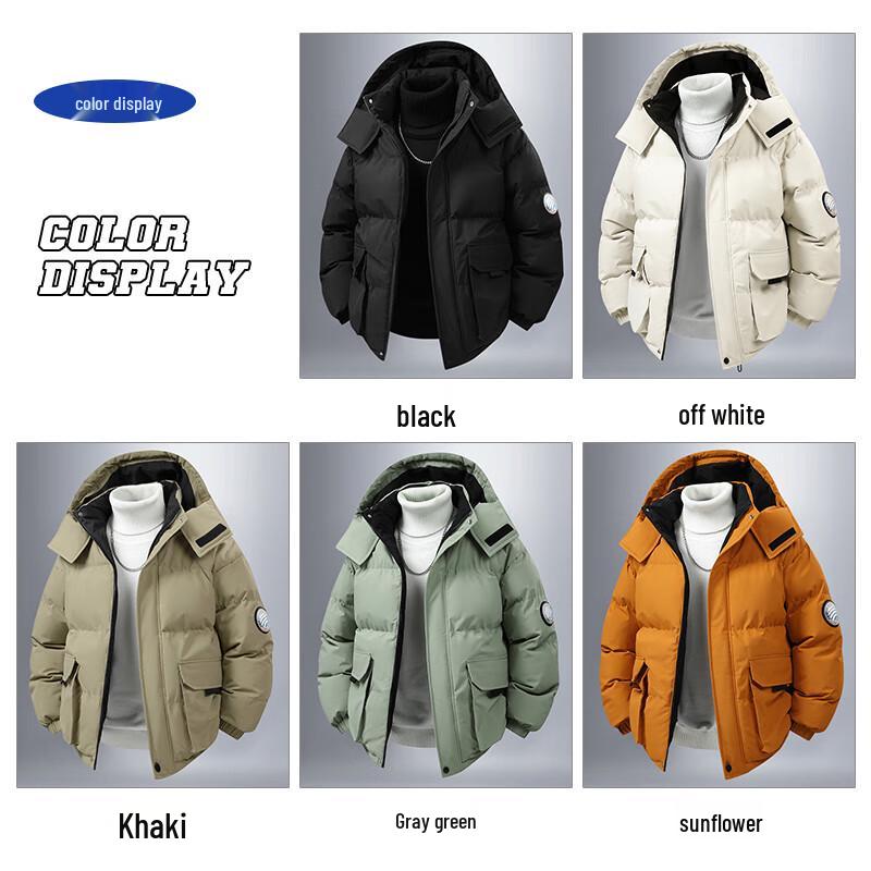 EASTERN CAMEL Unisex Padded Winter Jacket with Detachable Hood