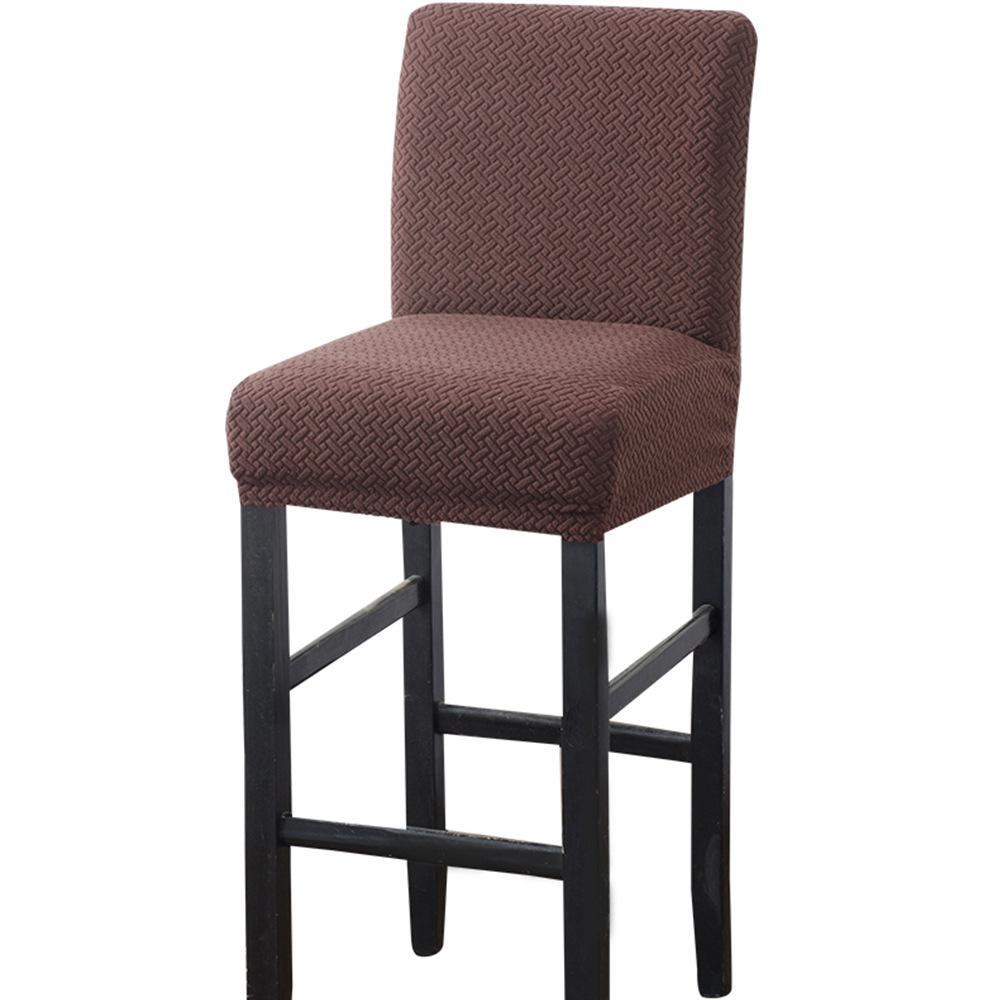

T-shaped jacquard low back chair cover solid color high stool cover bar dining table decoration dustproof and stain-proof chair cover low back chair cover кавовий