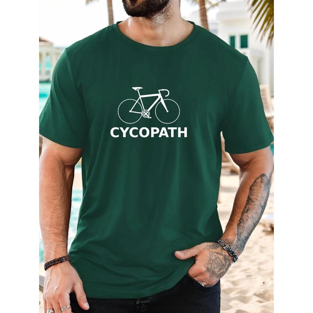 Men's CYCOPATH pattern summer casual crew neck short T-shirt
