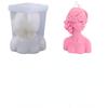 1PC Blindfolded Girl Silicone Candle Mold for DIY Rose Human Body Plaster Portrait Candle Making Soap