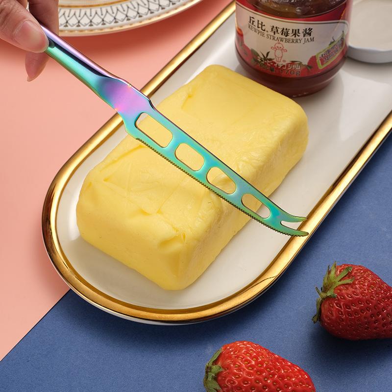 Stainless Steel Butter Knife with Fork Cake Cream Table Knives Dessert Jam Spreaders Western Tableware Breakfast Tools
