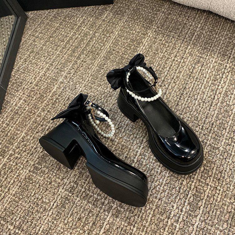 Baotou Women's 2025 Fairy Style High-Heeled Mary Jane Sandals for Summer.