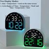 USB Powered Digital Alarm Clock with Mood Light TEMP Date Week 3-level Brightness Table Clock Auto Dimmable 12/24H LED Clock