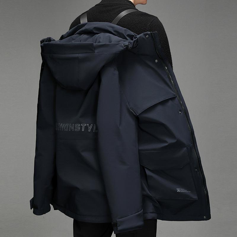 Medium and long new down jackets men's work clothing old goose down jackets men's thickened elderly jackets