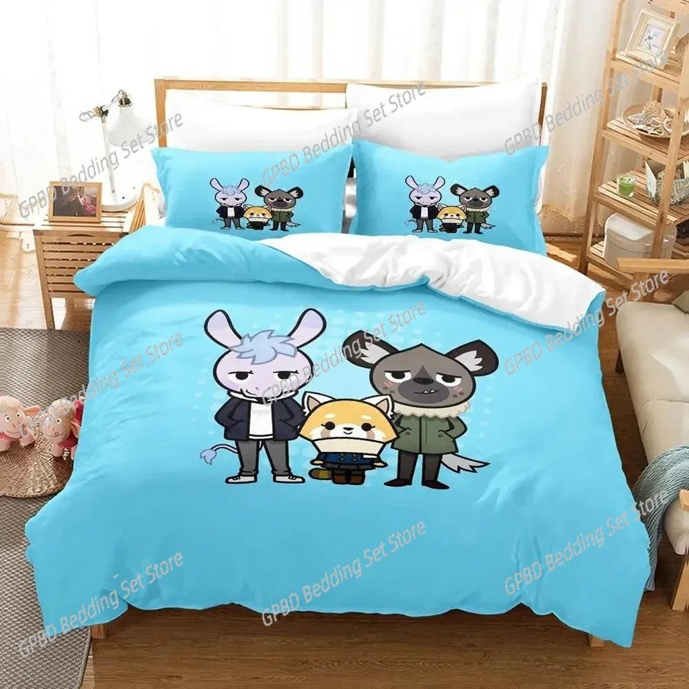Comforter 3D Print Cartoons Aggretsuko 3D Bedding Set Comforter Linen S Home Decor Single Double Twin King Queen