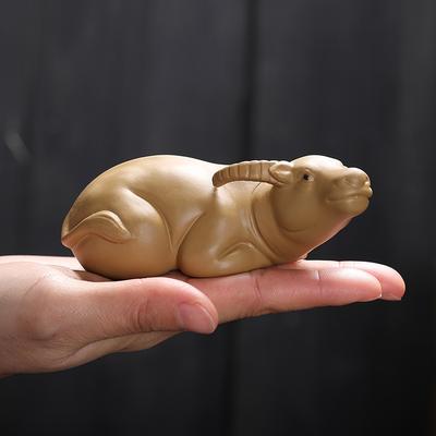 Ceramiczne znaki zodiaku bawół wodny Statuetki zwierząt Ręczna produkcja Urocza dekoracja domu, pokoju, biura, herbaciarni, małe ozdoby