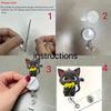 Retractable Acrylic Flower Kitten Badge Holder