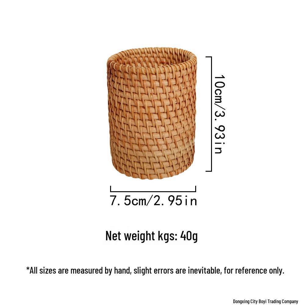 

Вьетнамский ротанговый набор: чайница и подставка для ручек