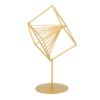 Gold Geometric Table Decor Creative 3D Iron Geometric Sculpture Compact Art Ornament Decor for