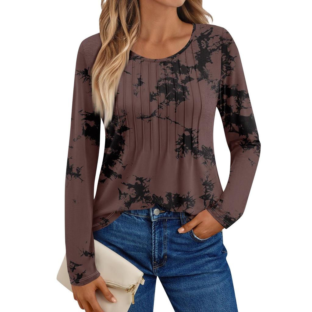 Cămăși cu mânecă lungă pentru femei, tricouri grafice, topuri de bază casual, pulovere