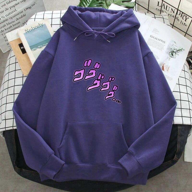 Jojos Bizarre Adventure Anime Print Unisex Hoodies Langarm Warm Hoody Pullover Herbst Neue Persönlichkeit Streetwear