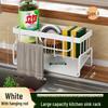 Multifunctional Kitchen & Bathroom Organizer: Dishcloth Rack, Sponge Holder, Sink Drainer, Storage Box