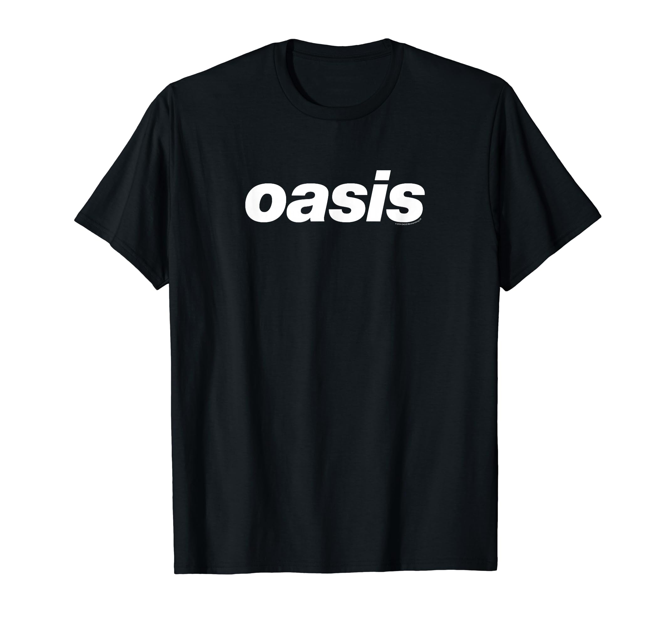 

Oasis – White Logo on Black T-shirt