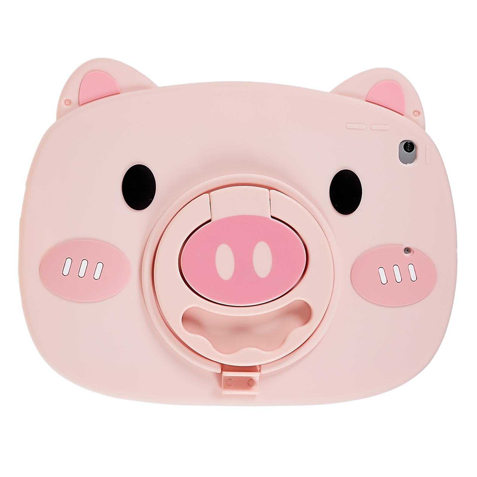 

For iPad mini 4/iPad mini (2019) 7.9 inch 3D Cute Piggy Tablet Case Soft Silicone Shockproof PC Handle Kickstand Cover A