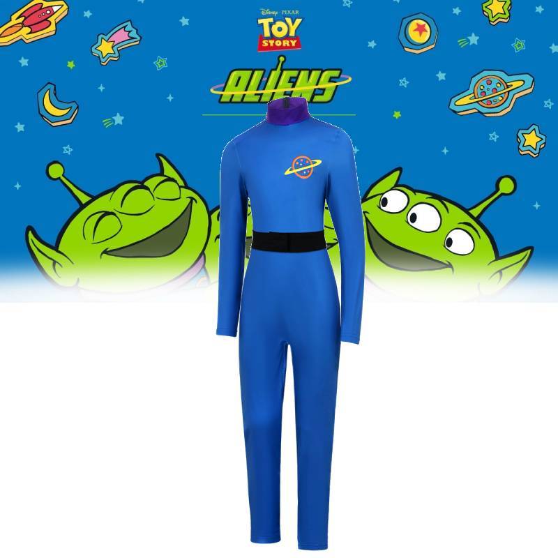 Toy Story Alien Cosplay Costume With Polyester Fabric For Halloween Stage Performances